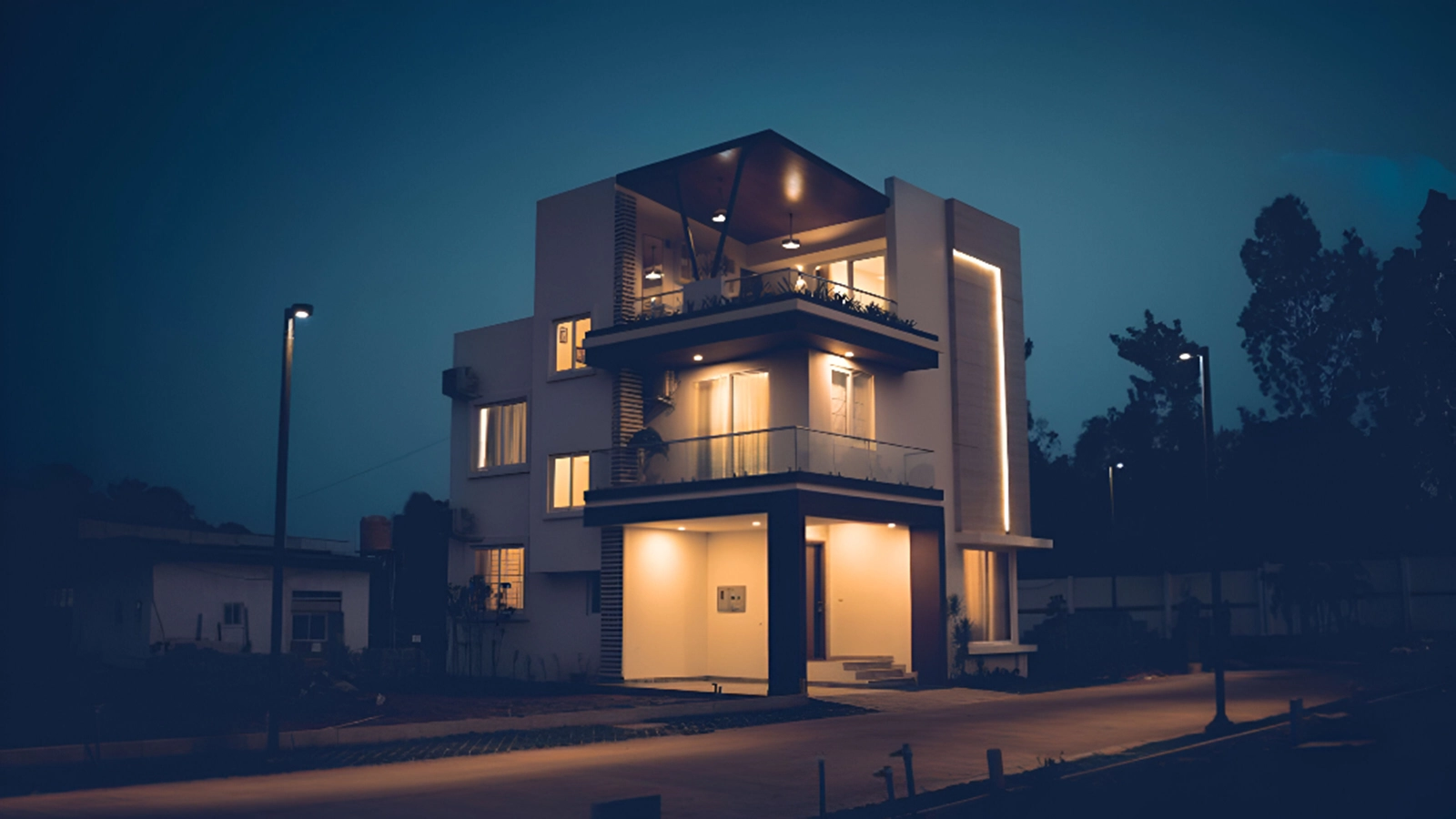 Concorde Abode 99 Villas In Hosur Sarjapur Road Bangalore night view